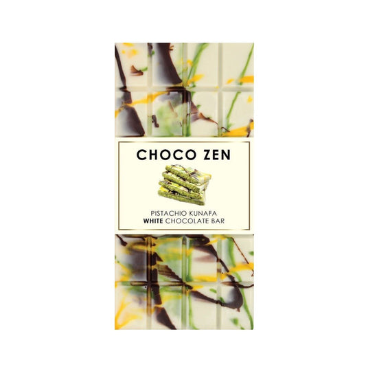 Choco Zen Pistachio Kunafa White Chocolate Bar, 100g